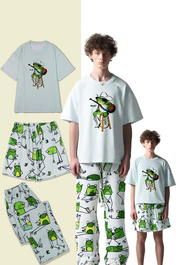 Vert clair Mignon Animal Print Pyjama familial assorti